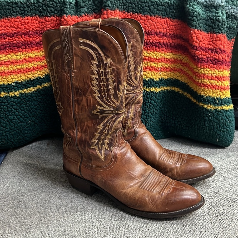 Beautiful Brown Lucchese Cowboy Boots
